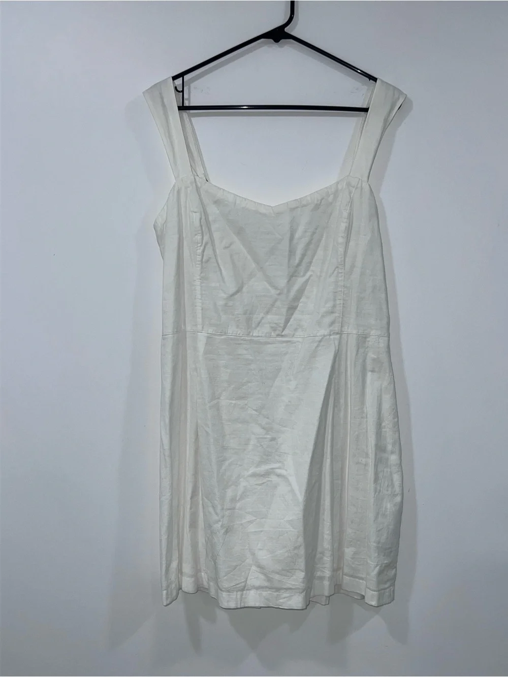 Abercrombie & Fitch White Cotton Strap Sundress